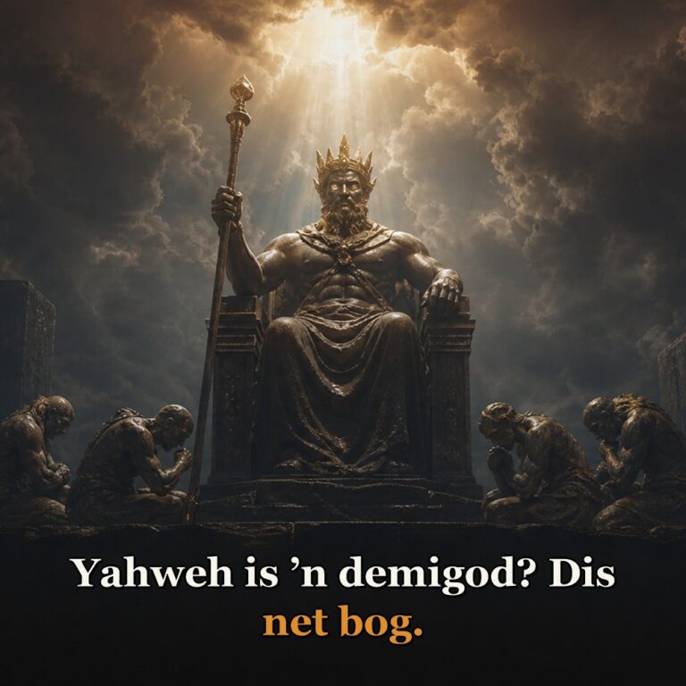 Yahweh is ’n demigod? Dis net bog.